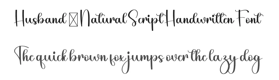 Husband – Natural Script Handwritten Font by freshtypeink — Script Handwritten Font