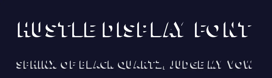 Hustle Display Font by great19 — Display Font — thumbnail 2