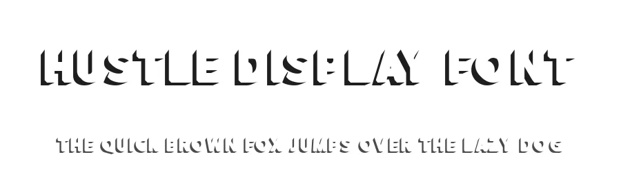 Hustle Display Font by great19 — Display Font