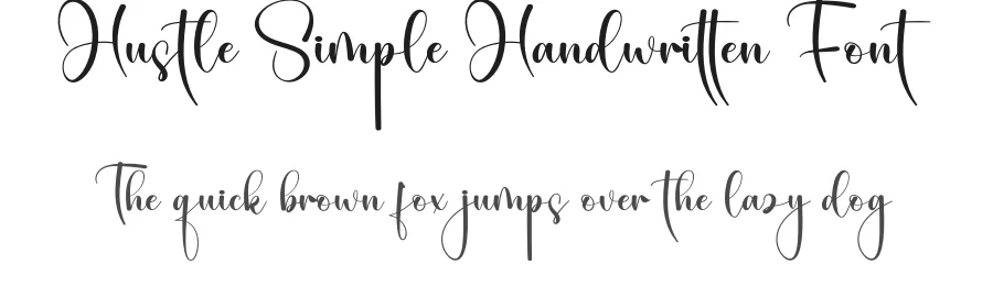 Hustle Simple Handwritten Font by creativeletter — Script Handwritten Font