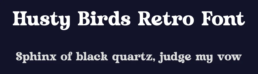 Husty Birds Retro Font by timelesstype.co — Display Font — thumbnail 2
