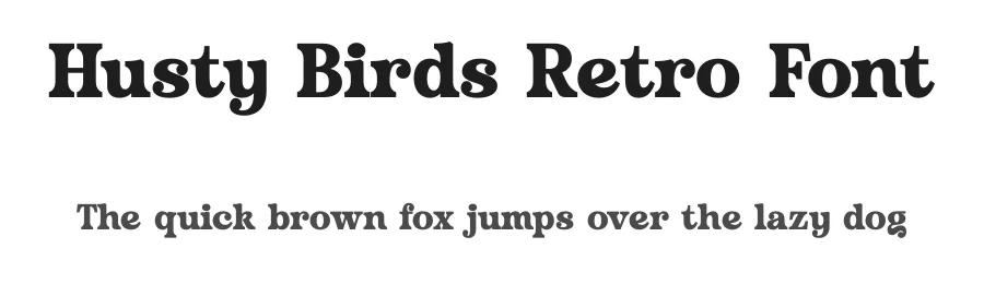 Husty Birds Retro Font by timelesstype.co — Display Font