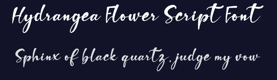 Hydrangea Flower Script Font by andikastudio — Script Handwritten Font — thumbnail 2