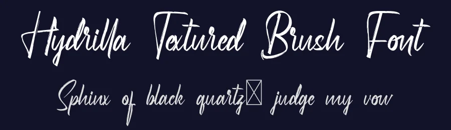 Hydrilla Textured Brush Font by CalligraphyFonts.net — Script Handwritten Font — thumbnail 2