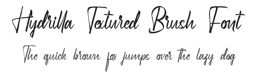 Hydrilla Textured Brush Font by CalligraphyFonts.net — Script Handwritten Font
