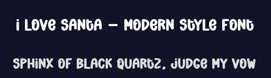 I Love Santa – Modern Style Font by creativeletter — Display Font — thumbnail 2
