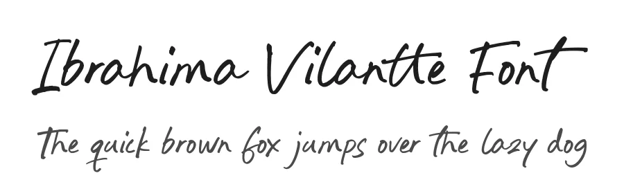 Ibrahima Vilantte Font by Timur type — Script Handwritten Font
