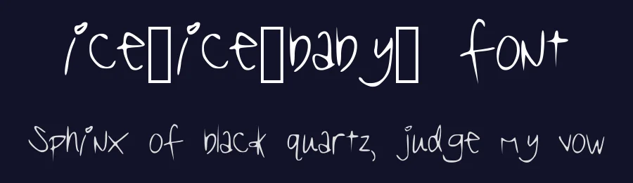 ice_ice_baby_ font by 1001fonts — Script Handwritten Font — thumbnail 2