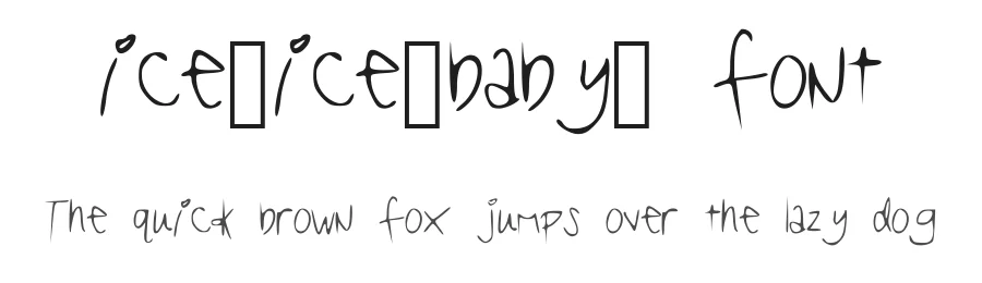 ice_ice_baby_ font by 1001fonts — Script Handwritten Font