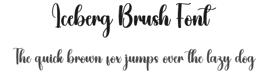Iceberg Brush Font by creativeletter — Script Handwritten Font