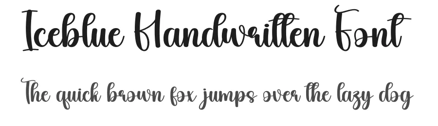 Iceblue Handwritten Font by andikastudio — Script Handwritten Font
