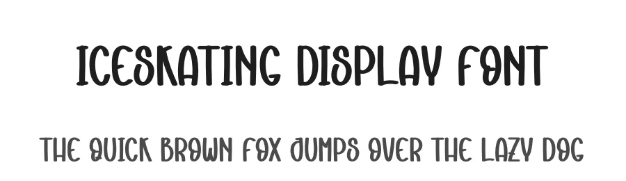 Iceskating Display Font by andikastudio — Display Font