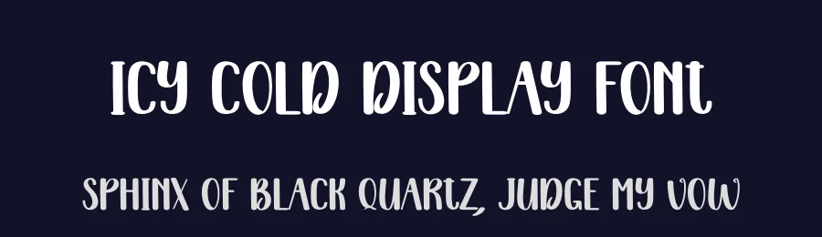 Icy Cold Display Font by creativeletter — Display Font — thumbnail 2