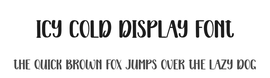 Icy Cold Display Font by creativeletter — Display Font