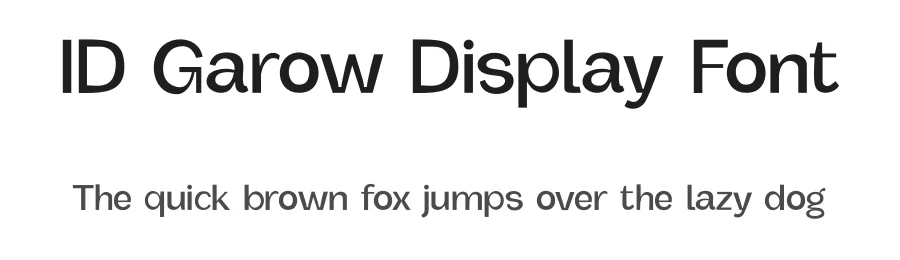 ID Garow Display Font by ID Typeface — Sans Serif Font
