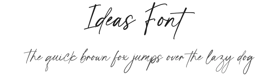 Ideas Font by wibisono2001 β Script Handwritten Font