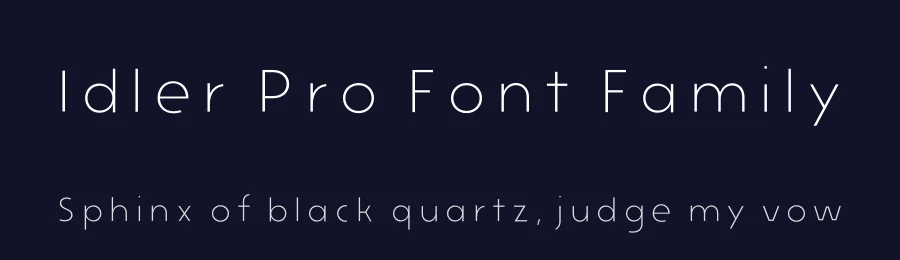 Idler Pro Font Family by Mark Butchko — Sans Serif Font — thumbnail 2