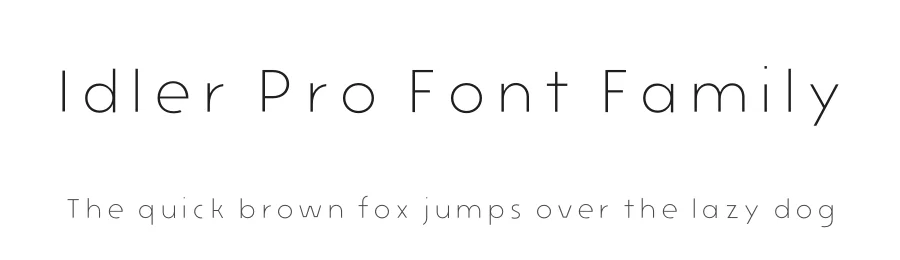 Idler Pro Font Family by Mark Butchko — Sans Serif Font