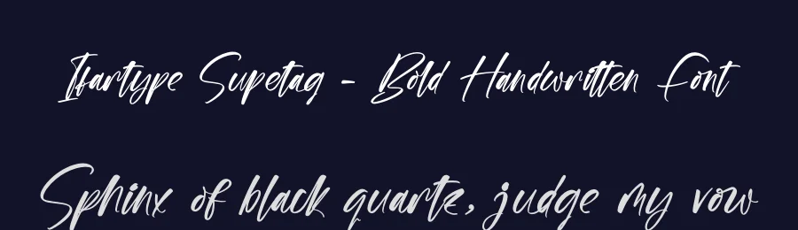 Ifartype Supetag – Bold Handwritten Font by stylishtype.co — Script Handwritten Font — thumbnail 2