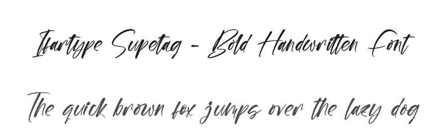 Ifartype Supetag – Bold Handwritten Font by stylishtype.co — Script Handwritten Font