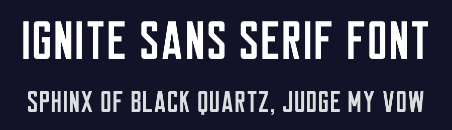Ignite Sans Serif Font by James Lafuente — Sans Serif Font — thumbnail 2