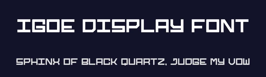 Igoe Display Font by ari — Display Font — thumbnail 2