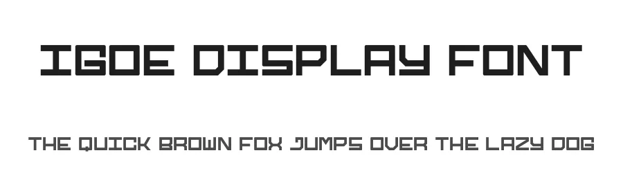 Igoe Display Font by ari — Display Font