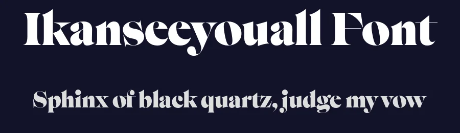 Ikanseeyouall Font by Swiss Typefaces — Serif Font — thumbnail 2