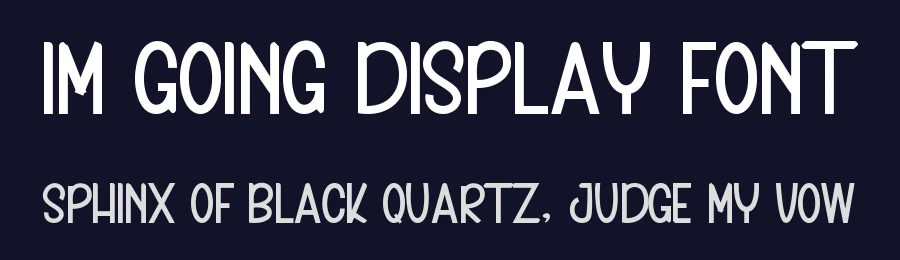 Im Going Display Font by inermediaSTUDIO — Display Font — thumbnail 2