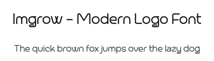 Imgrow – Modern Logo Font by productype — Decorative Font