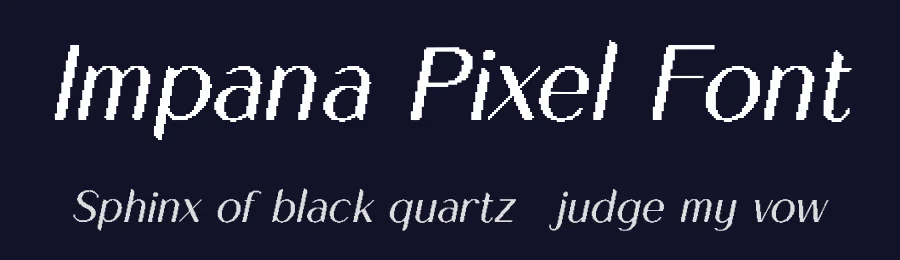 Impana Pixel Font by craftsupplyco — Display Font — thumbnail 2