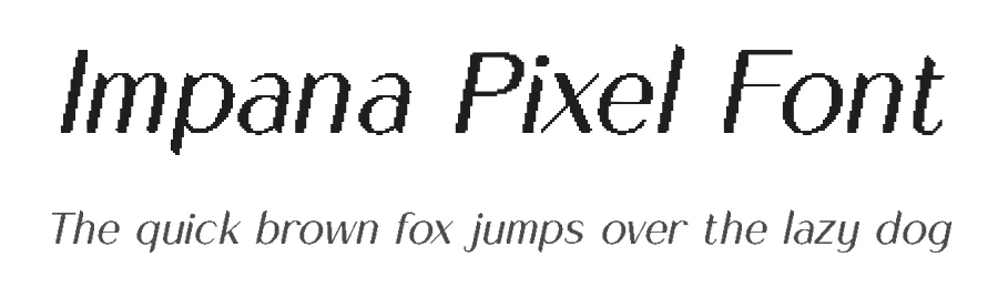 Impana Pixel Font by craftsupplyco — Display Font