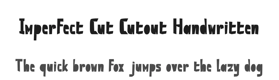Imperfect Cut Cutout Handwritten by Gracetypestudio — Script Handwritten Font