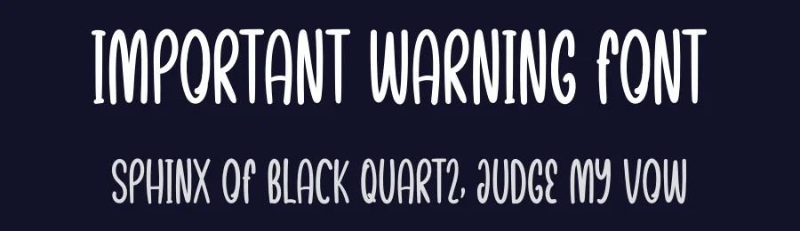 Important Warning Font by inermediaSTUDIO — Display Font — thumbnail 2