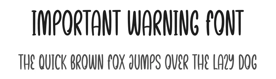 Important Warning Font by inermediaSTUDIO — Display Font