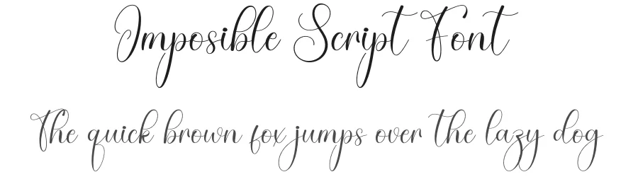 Imposible Script Font by creativeletter — Script Handwritten Font
