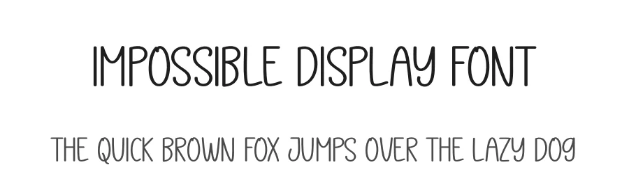 Impossible Display Font by andikastudio — Script Handwritten Font
