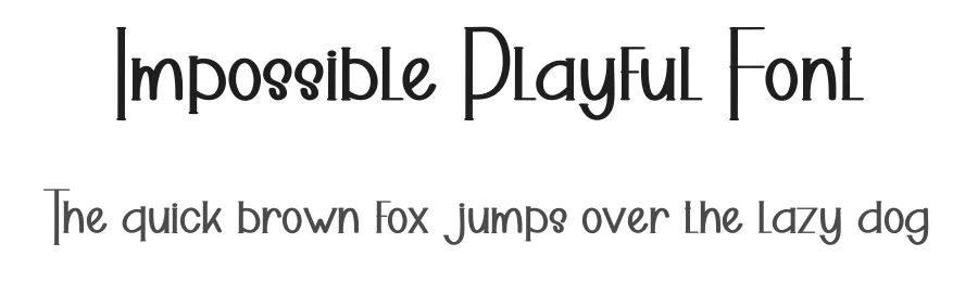 Impossible Playful Font by freshtypeink — Display Font