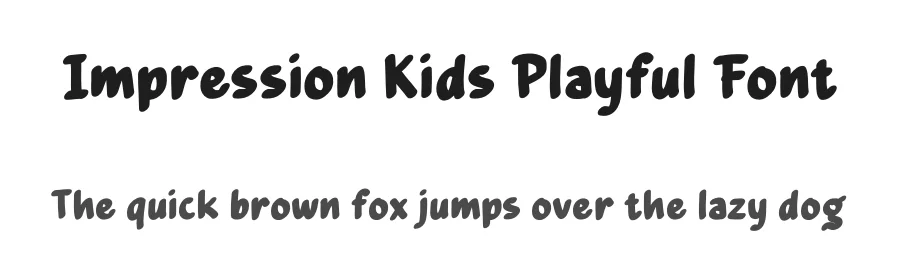 Impression Kids Playful Font by Studio Hello Good — Display Font