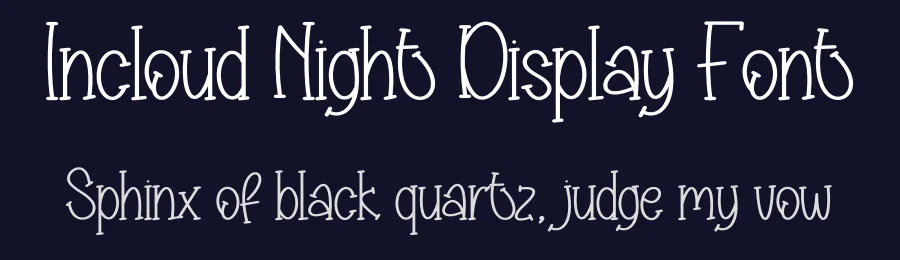 Incloud Night Display Font by creativeletter — Display Font — thumbnail 2