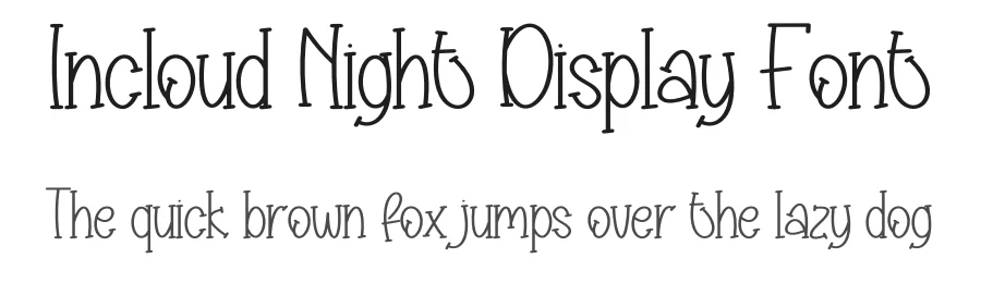 Incloud Night Display Font by creativeletter — Display Font