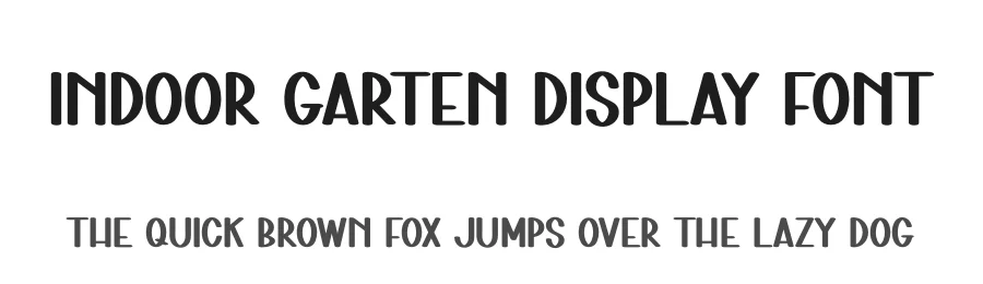 Indoor Garten Display Font by creativeletter — Display Font