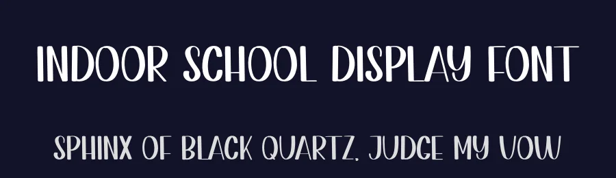 Indoor School Display Font by creativeletter — Display Font — thumbnail 2