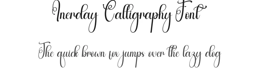 Inerday Calligraphy Font by andikastudio — Script Handwritten Font