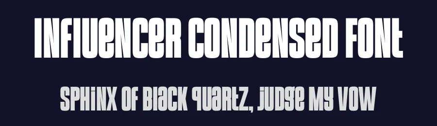 Influencer Condensed Font by Funtype — Decorative Font — thumbnail 2