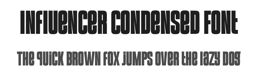 Influencer Condensed Font by Funtype — Decorative Font