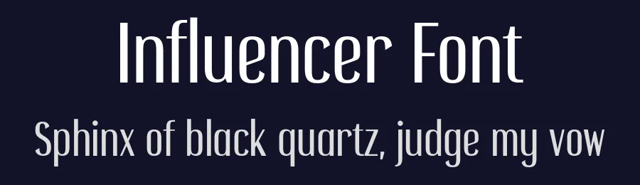 Influencer Font by Sensatype Studio — Sans Serif Font — thumbnail 2