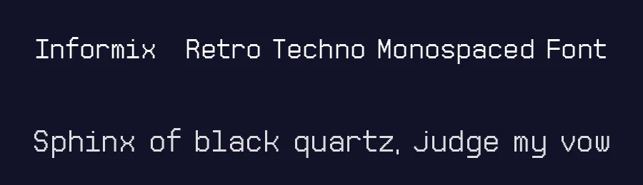 Informix – Retro Techno Monospaced Font by Arterfak — Display Font — thumbnail 2