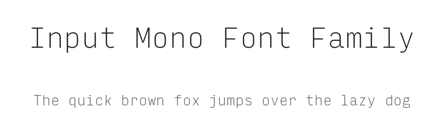 Input Mono Font Family by David Jonathan Ross — Display Font