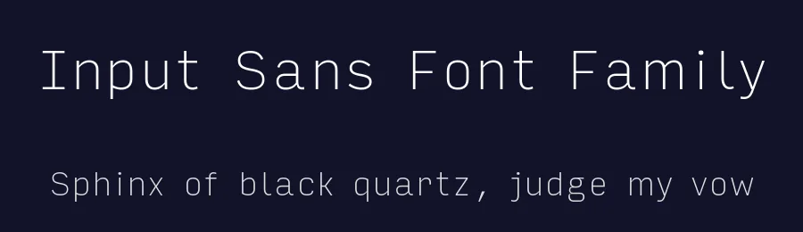 Input Sans Font Family by David Jonathan Ross — Sans Serif Font — thumbnail 2